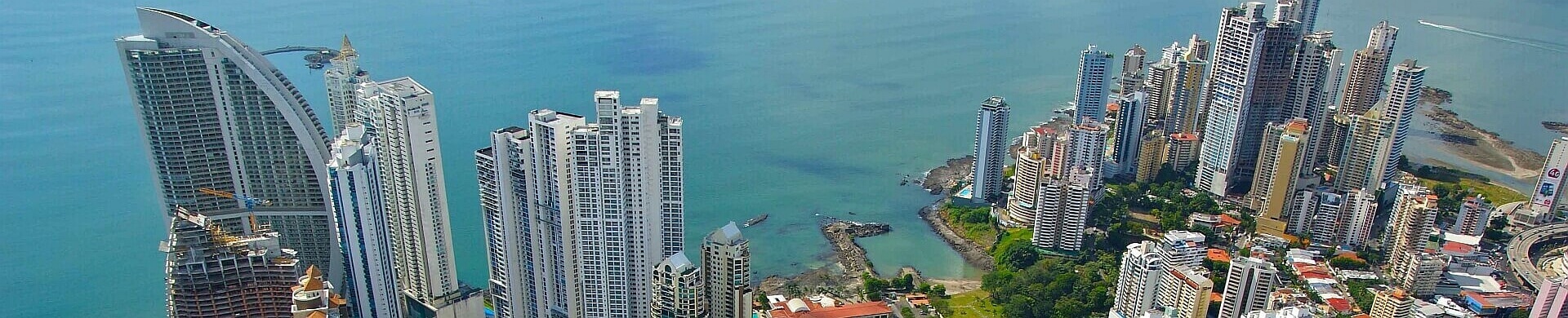 Panorama miasta Panama - tło nagłówka strony
